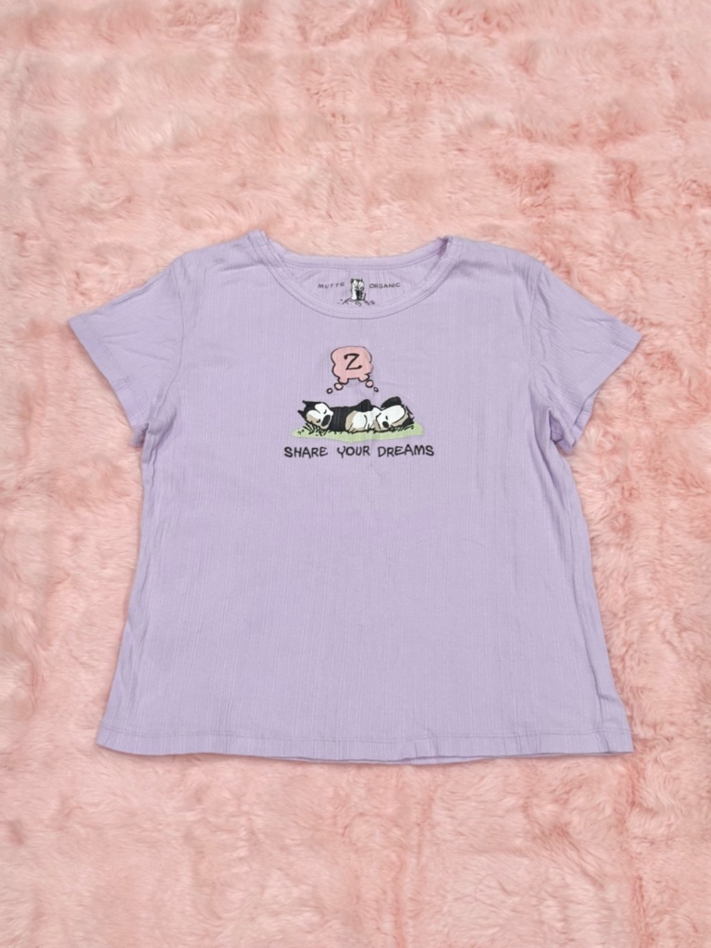 Vintage Mutts Organic Light Purple Share Your Dreams Dogs T-Shirt